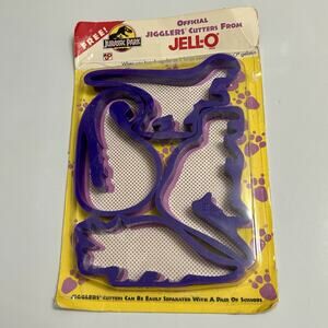 VTG 1994 Kraft Jell-O Official Jurassic Park Jigglers Cutters Purple Dinosaurs